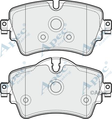 APEC BRAKING Комплект тормозных колодок, дисковый тормоз PAD2030